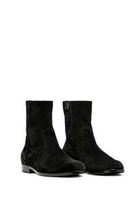 BLACK SUEDE FLOYD ANKLE BOOTS