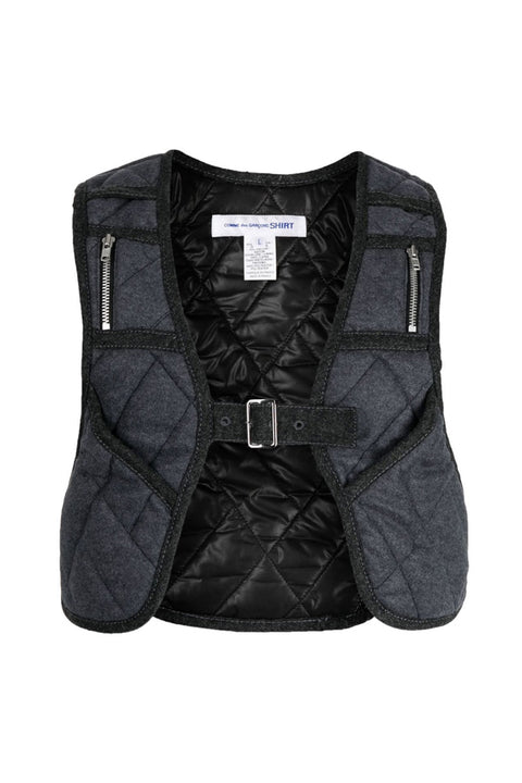QUILTED BUCKLED GILET
